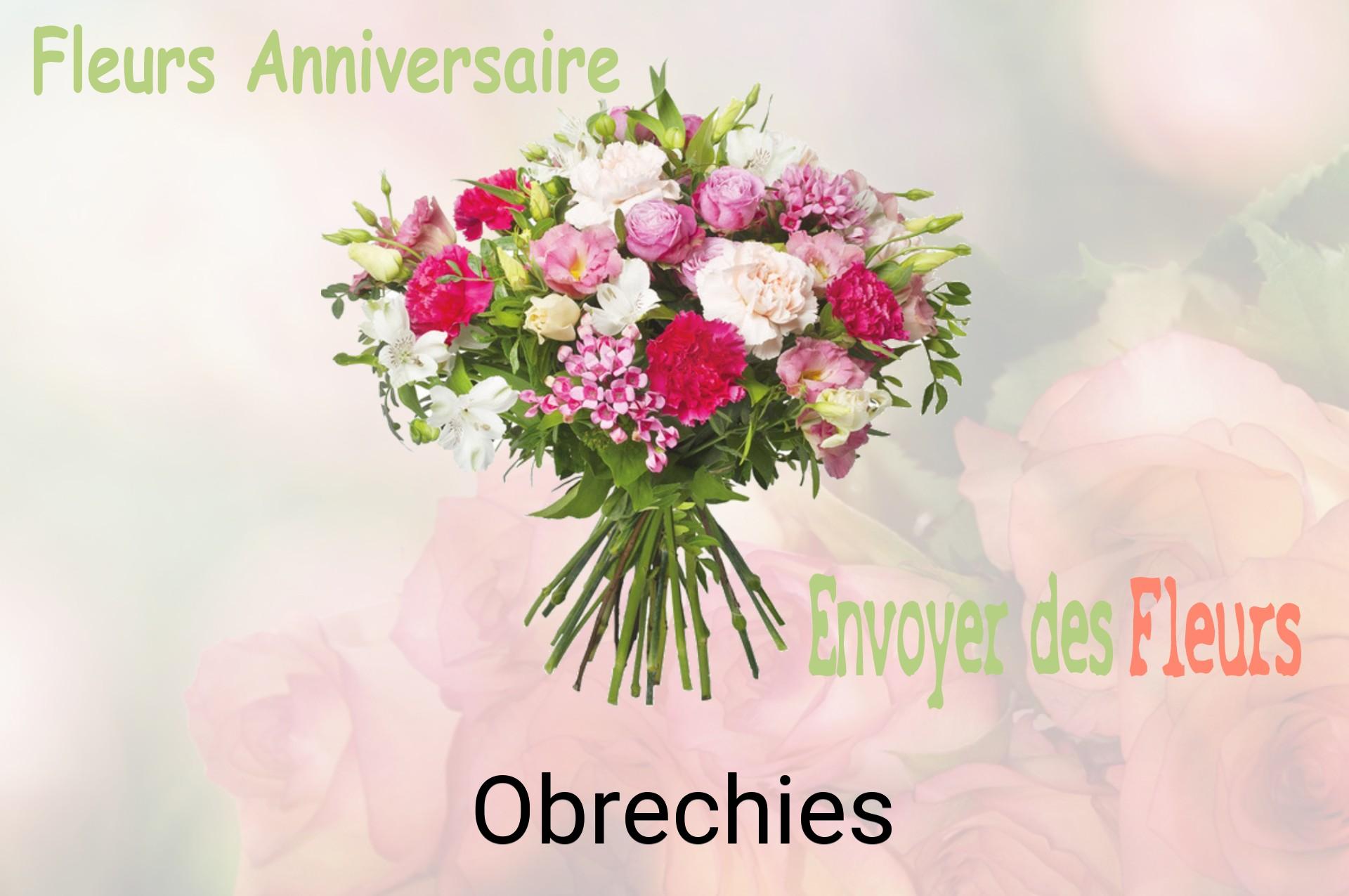 Bouquet de fleurs d’anniversaire livré à Obrechies